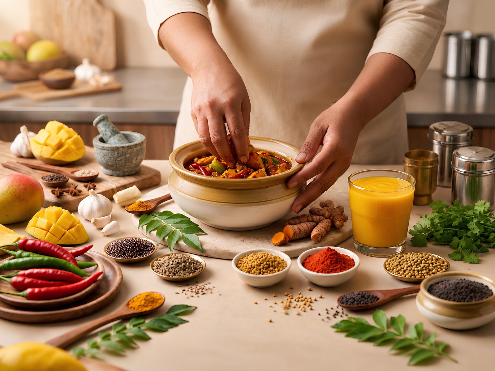 Traditional authentic Indian spices and flavors